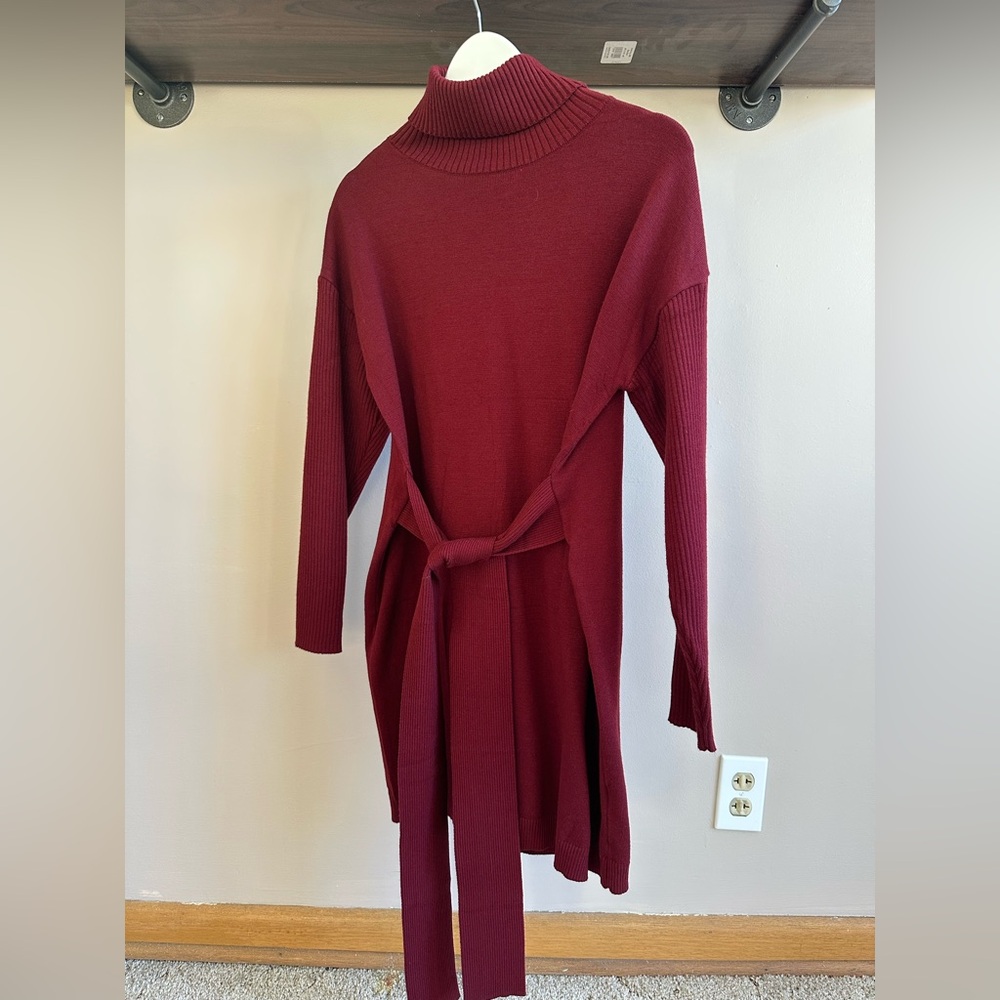 Deep red | sweater dress | size M | never worn